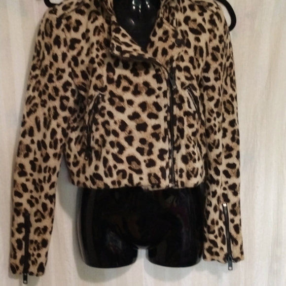 H&M leopard print short jacket 10 - Picture 1 of 4